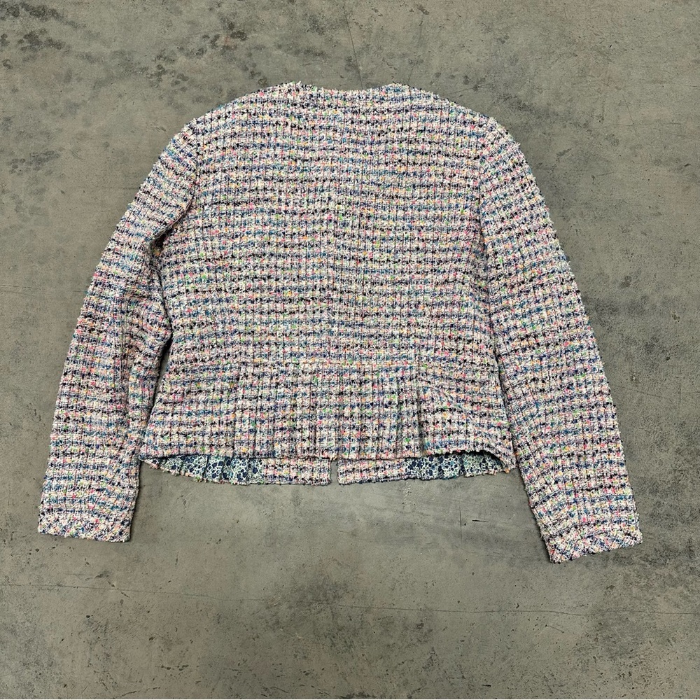 J. Crew Rainbow Tweed Jacket Pleated‎ Ends 6 - Picture 7 of 7